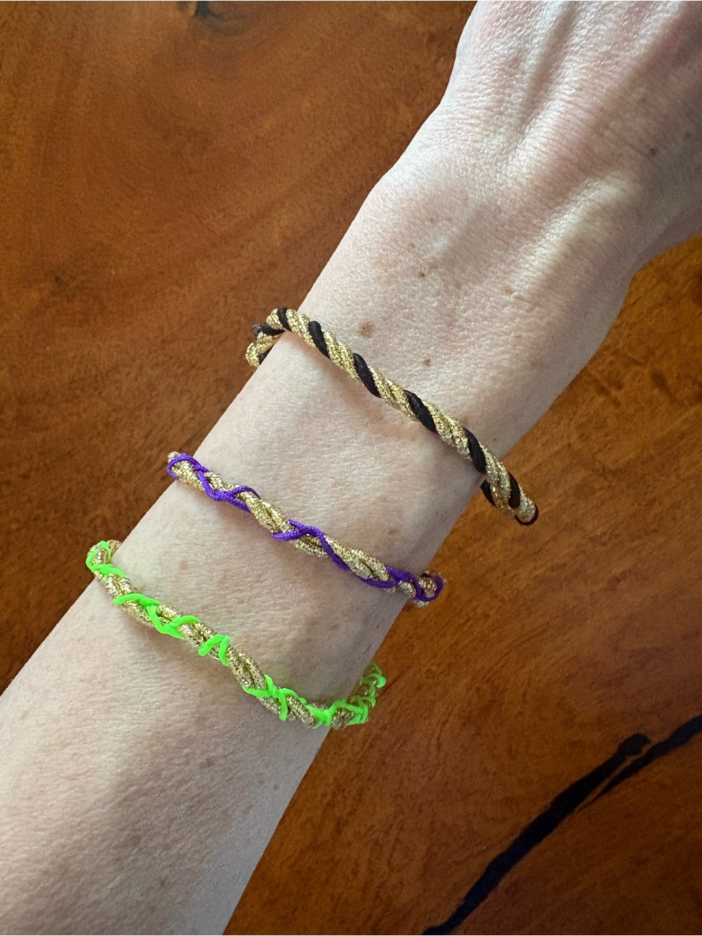 Gold and Black Twisted Rope Bracelet - Women's Fashion Bracelet